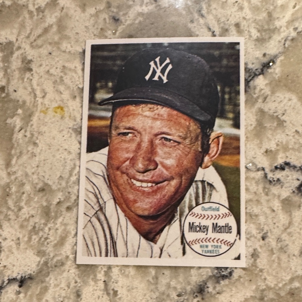 Vintage Baseball Card with NY Logo